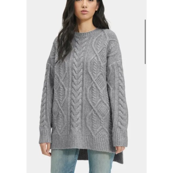ugg Raelee Cable Knit Sweater Long s - Picture 2 of 4